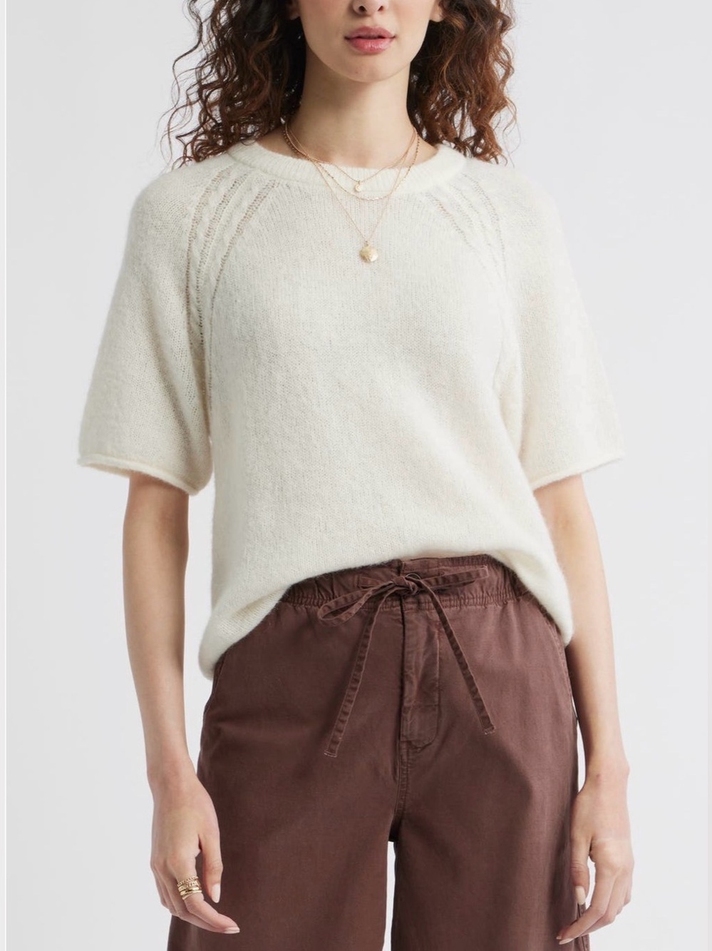 NEW…Treasure & Bond Short-Sleeve Knit Sweater